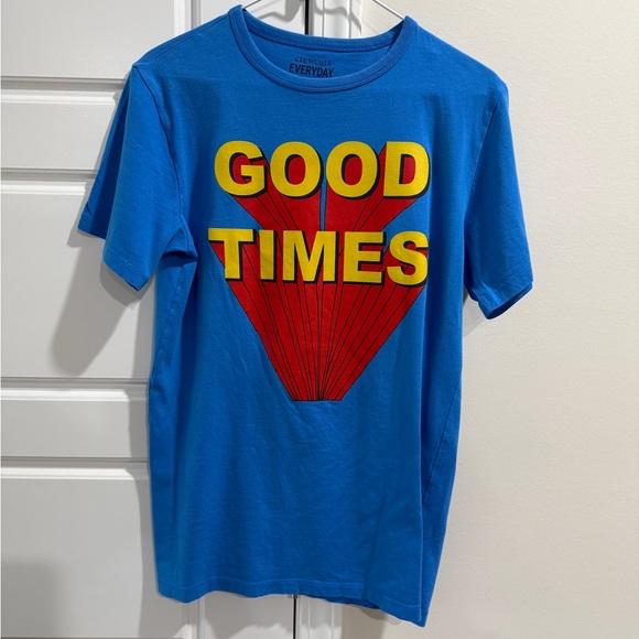 Crewcuts Other - Crewcuts Blue T-Shirt with Red and Yellow 'Good Times' Design